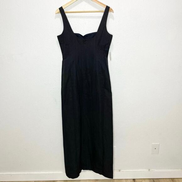 STAUD Portrait Maxi Dress In Black 10 NWT - Picture 6 of 10